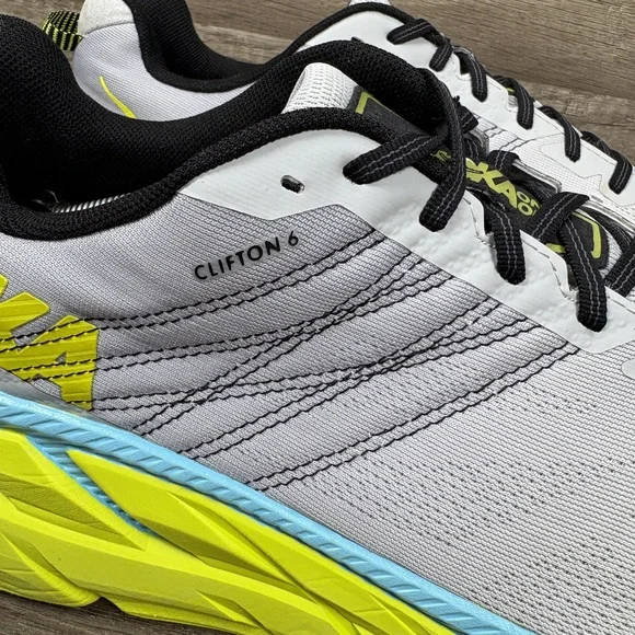 Hoka Clifton 6 Gray Mens US Size 14 EUR 49.3 1102872 LRNC Running Shoes - Picture 2 of 10